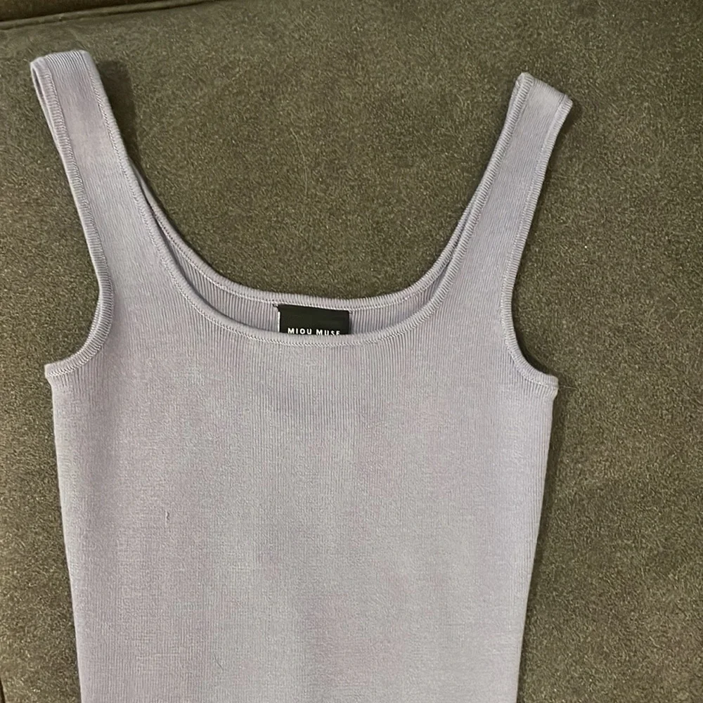 Boutique Blue Knit Slit Dress - Picture 4 of 9